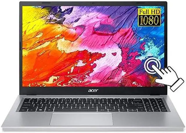 Main image of acer Aspire Slim Laptop Newest, 15.6" Touchscreen FHD Display, 16GB DDR5 RAM, 512GB SSD, AMD Ryzen 5 4-Core Processor, WiFi 6, Bluetooth, HD Webcam, HDMI, Type-C, Windows 11 +GM Mousepad