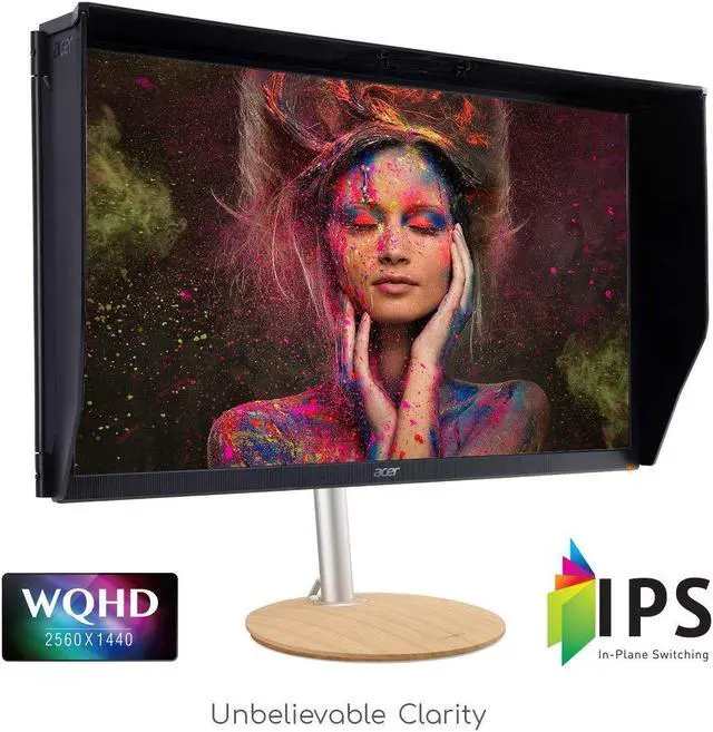 Alt view image 2 of 5 - ConceptD CP3 CP3271U Vbmiippruzx 27" WQHD 2560 x 1440 IPS Adaptive Sync Monitor, PANTONE Validated, DisplayHDR400, 165Hz, Up to 0.7ms, DCI-P3, Delta E<2 (Display Port, 2 x HDMI, USB Type-C, USB ports)