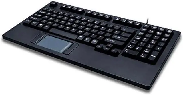 Alt view image 2 of 4 - Adesso AKB-425UB - Easytouch Rackmount USB Touchpad Keyboard, Black