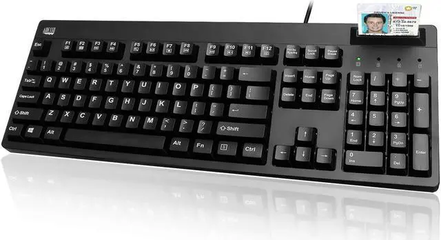 Main image of Adesso EasyTouch 630SB-TAA Smart Card Reader Keyboard with Large Print Keys
