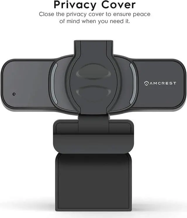 Alt view image 3 of 5 - Amcrest 1080P Webcam with Privacy Cover & Omnidirectional Microphone, Web Cam USB Camera, Computer HD Streaming Webcam for PC Desktop & Laptop, Boom Arm, Pop-Filter, Shock Mount (AM430-BPS-AWC201-B)