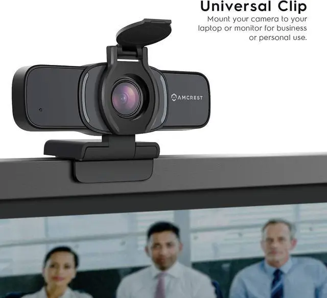 Alt view image 4 of 5 - Amcrest 1080P Webcam with Privacy Cover & Omnidirectional Microphone, Web Cam USB Camera, Computer HD Streaming Webcam for PC Desktop & Laptop, Boom Arm, Pop-Filter, Shock Mount (AM430-BPS-AWC201-B)