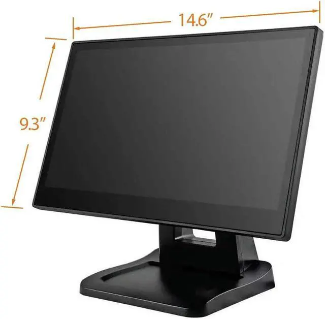 Alt view image 3 of 5 - 15.6 Inch 1920 x 1080 FHD IPS Touchscreen POS Monitor Metal Housing, 10 Points Touch HDMI VGA, Waterproof Dustproof Screen 1080P, Indusitrial, Office, Retail, Gym, Warehouse