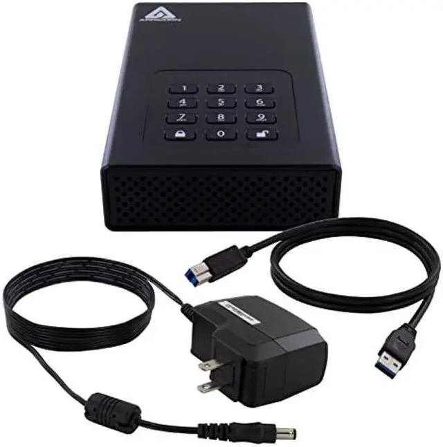 Alt view image 3 of 5 - Apricorn 4TB Aegis Padlock DT 256-bit Encryption USB 3 Hard Drive (ADT-3PL256-4000)