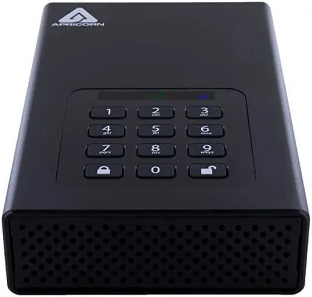 Alt view image 4 of 5 - Apricorn 4TB Aegis Padlock DT 256-bit Encryption USB 3 Hard Drive (ADT-3PL256-4000)