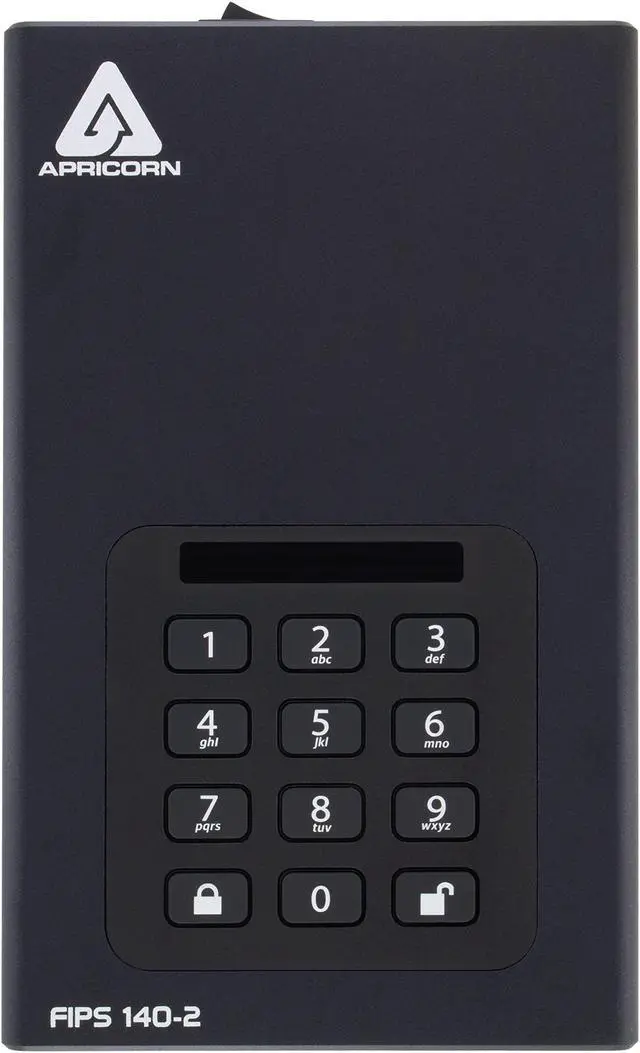 Alt view image 2 of 5 - Apricorn 6TB Aegis Desktop Padlock FIPS 140-2 Validated 256-Bit Encrypted Hard Drive (ADT-3PL256F-6000)