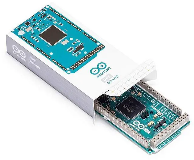 Main image of Arduino Due with Headers [A000062]  32-bit ARM Cortex-M3, 84MHz, 54 Digital I/O Pins, 12 Analog Inputs, 512KB Flash, USB Host, Pre-Soldered Headers, Compatible with Arduino IDE for Advanced Projects