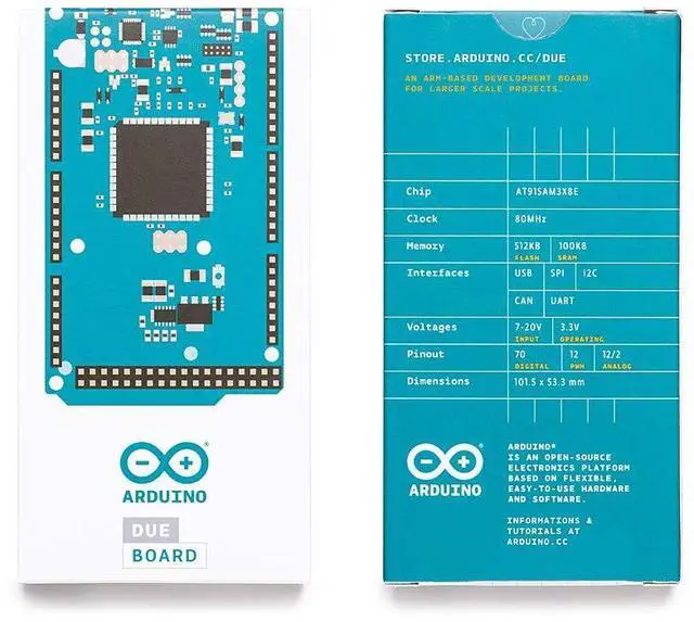 Alt view image 5 of 5 - Arduino Due with Headers [A000062]  32-bit ARM Cortex-M3, 84MHz, 54 Digital I/O Pins, 12 Analog Inputs, 512KB Flash, USB Host, Pre-Soldered Headers, Compatible with Arduino IDE for Advanced Projects