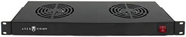 Alt view image 3 of 3 - Ares Vision Dual 1U Cooling Air Circulating Fans for 19'' Wide Standard Server Cabinet/Rack (Dual Fans)