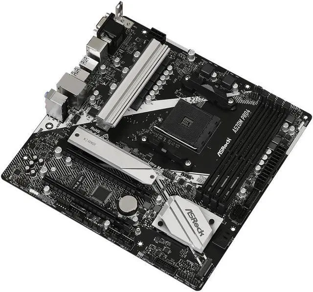 Alt view image 3 of 5 - ASRock A520M Pro4 AMD Ryzen 3000/4000 Series (Soket AM4) Compatible with A520 Chipset, Micro ATX Motherboard [Domestic Authorized Dealer Product]