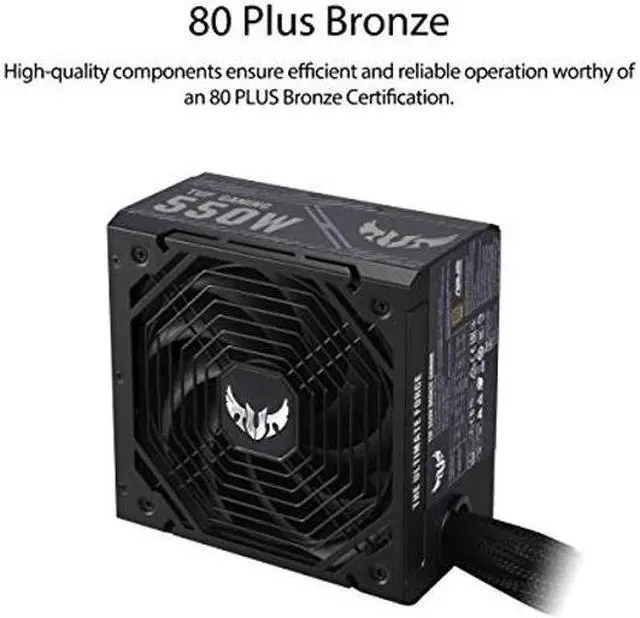 Alt view image 4 of 5 - ASUS TUF GAMING 550W Bronze PSU, Power Supply(Axial-tech fan design, Dual Ball Fan Bearings, 0dB Technology, 80 PLUS Bronze Certification, 80cm 8-pin CPU Connector, 6-year Warranty)