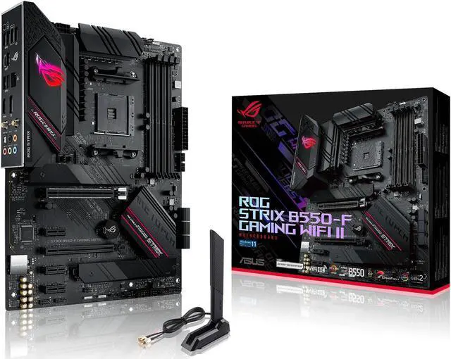 Main image of Asus ROG Strix B550-F Gaming WiFi II AMD AM4 (3rd Gen Ryzen) ATX Motherboard (PCIe 4.0,WiFi 6E, 2.5Gb LAN, BIOS Flashback, HDMI 2.1, Addressable Gen 2 RGB Header and Aura Sync)