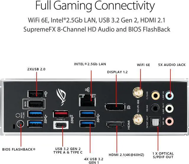 Alt view image 5 of 5 - Asus ROG Strix B550-F Gaming WiFi II AMD AM4 (3rd Gen Ryzen) ATX Motherboard (PCIe 4.0,WiFi 6E, 2.5Gb LAN, BIOS Flashback, HDMI 2.1, Addressable Gen 2 RGB Header and Aura Sync)