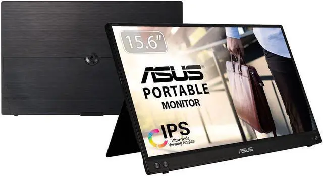 Alt view image 3 of 5 - ASUS ZenScreen 15.6" 1080P Portable Monitor (MB16ACV) - Full HD, IPS, Eye Care, Flicker Free, Blue Light Filter, Kickstand, USB-C Power Delivery, for Laptop, PC, Phone, Console