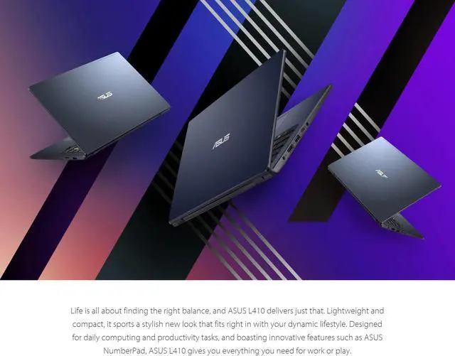 Alt view image 2 of 5 - ASUS Vivobook Go 14" FHD Laptop, Intel Celeron N4020, Wi-Fi 5, USB Type-C, 12Hrs Battery Life, Windows 11 Home in S Mode, w/HDMI (4GB RAM | 64GB SSD)