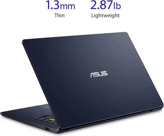 Alt view image 3 of 5 - ASUS L410 MA-DB04 Ultra Thin Laptop, 14" FHD Display, Intel Celeron N4020 Processor, 4GB RAM, 128GB Storage, NumberPad, Windows 10 Home in S Mode, Star Black