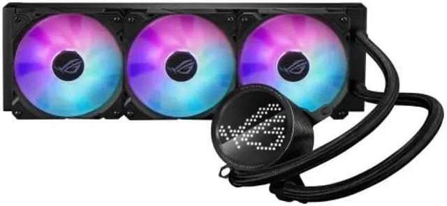 Main image of ASUS ROG RYUO III 360 ARGB All-in-one AIO Liquid CPU Cooler 360mm Radiator, Asetek 8th gen Pump Solution, Anime Matrix(tm) LED Display and ROG AF 12S ARGB Fan.