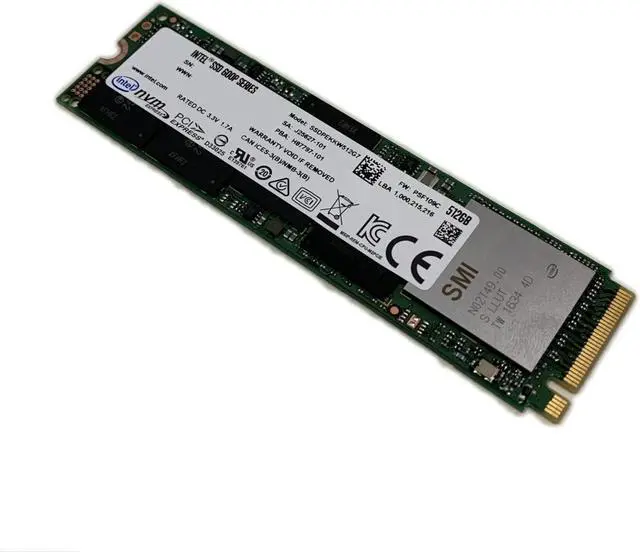 Alt view image 3 of 3 - Intel SSD 512GB TLC 600P M.2 2280 80mm NVMe PCIe Gen3 x4 SSDPEKKW512G7 Solid State Drive for NUC Laptop Desktop Ultrabook FW PSF109C