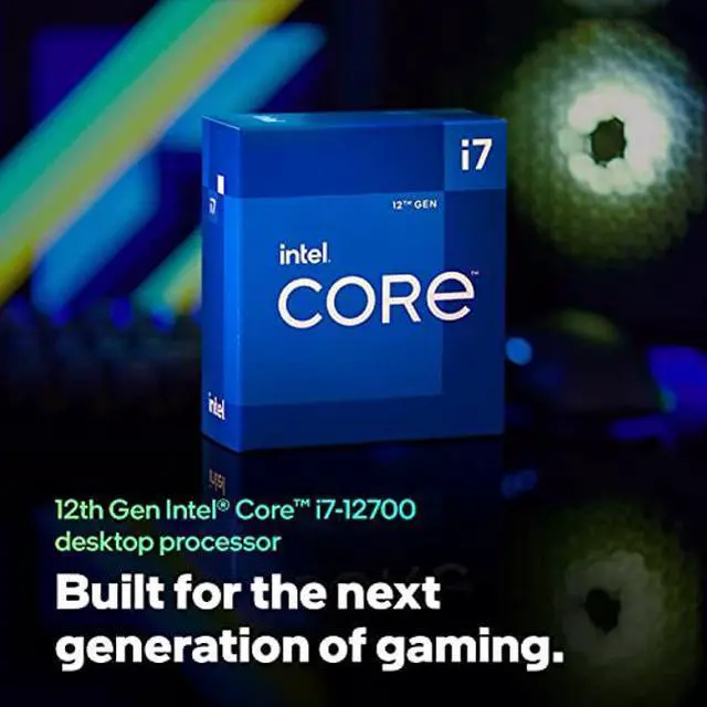 Alt view image 2 of 5 - Intel Core i7-12700 Alder Lake CPU LGA 1700 2.1 GHz 12-Core 65W 25MB Cache Desktop Processor