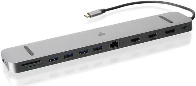 Alt view image 2 of 5 - IOGEAR USB-C Triple Display Dock Station - 4K 60Hz GUD3C4K3 with USB-C 6Ft Cable and 100W USB-C GaN Charger Adapter Bundle