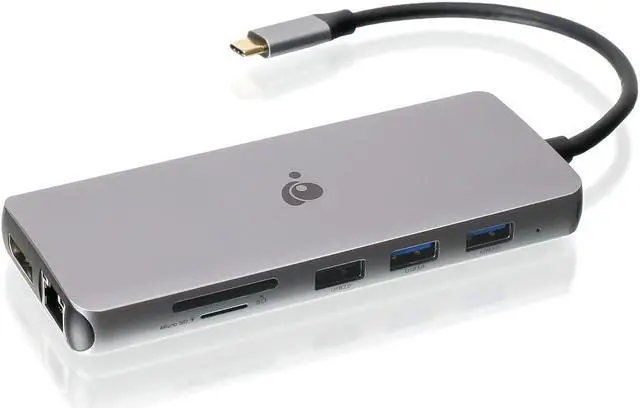 Main image of IOGEAR USB-C Triple Display Dock Station - 4K 60Hz - 2 HDMI - 1 DisplayPort - 2 USB 2-2 USB 3 - Ethernet - 3.5mm Audio - USB-C 100W PD - MacBook Pro/Air Thunderbolt 3 - Type C Laptop - GUD3C4K3P
