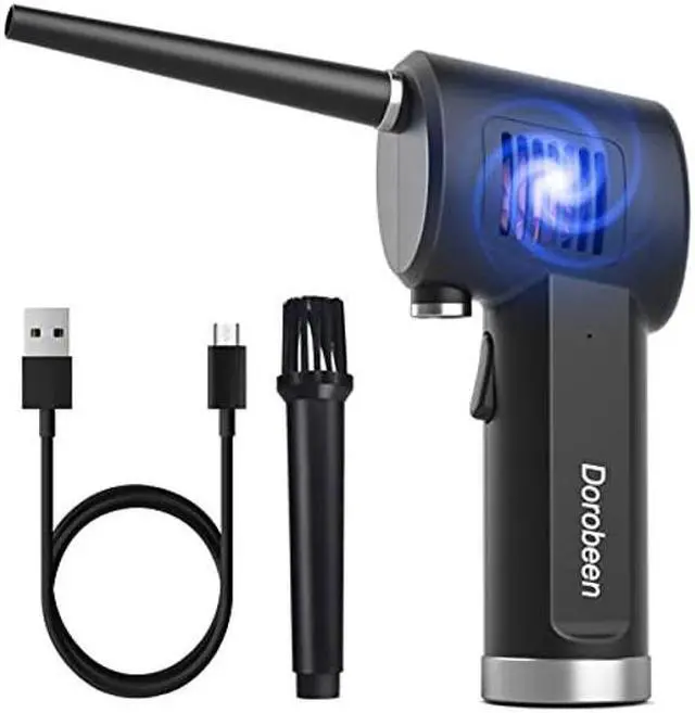 Main image of DOROBEEN Compressed Air Duster, Cordless Portable Rechargeable Compressed air, 33000 RPM Electric Air Duster for Computer Keyboard Electronics Cleaning, Built-in Battery Electronic Blower (Black)