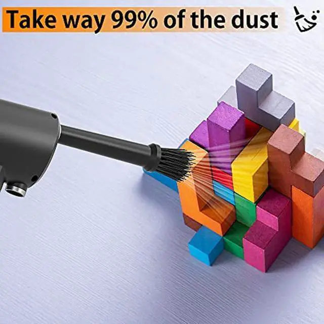 Alt view image 4 of 5 - DOROBEEN Compressed Air Duster, Cordless Portable Rechargeable Compressed air, 33000 RPM Electric Air Duster for Computer Keyboard Electronics Cleaning, Built-in Battery Electronic Blower (Black)