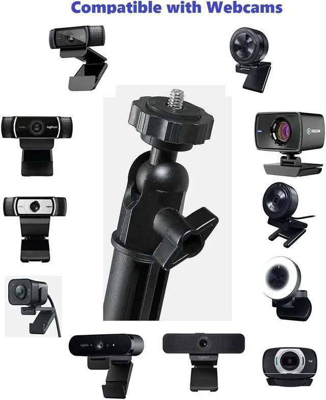 Alt view image 5 of 5 - AceTaken C920s Webcam Wall Mount Ceiling Holder Compatible with Logitech C920s Brio C930e C922x C925e C615