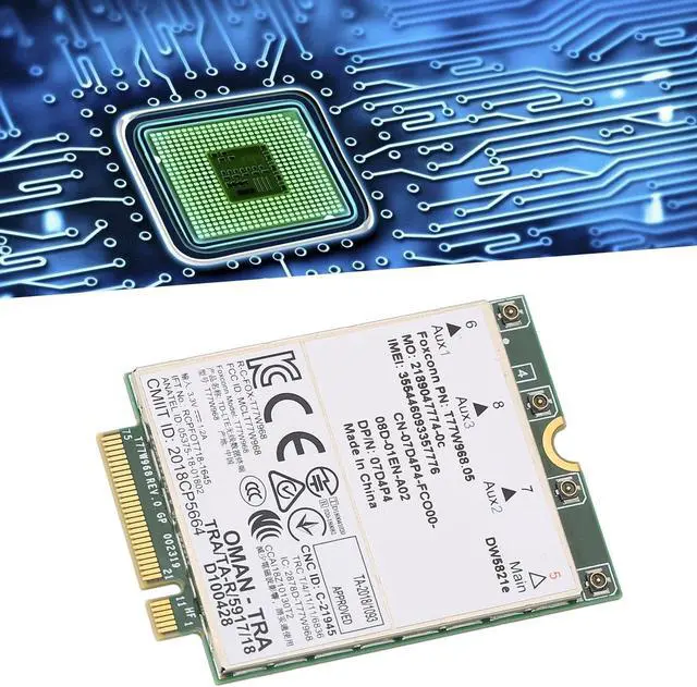 Alt view image 2 of 5 - DW5821E 3G/4G/5G Wireless Card, Network Adapter WiFi Card, for PCI Express M.2 Specification 3042 Type Key.B Slot, for PC, Laptops