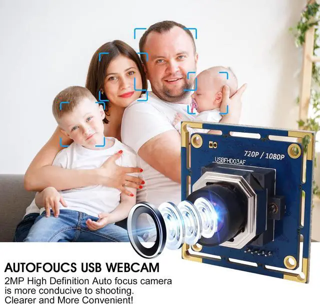 Alt view image 2 of 5 - ELP USB Camera Module 100fps Autofocus 2megapixel USB with Camera 1080p FHD Industrial USB Camera 1080P 30fps USB Camera Module 720P 60fps USB Cameras