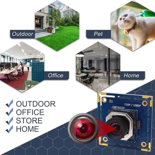 Alt view image 4 of 5 - ELP USB Camera Module 100fps Autofocus 2megapixel USB with Camera 1080p FHD Industrial USB Camera 1080P 30fps USB Camera Module 720P 60fps USB Cameras