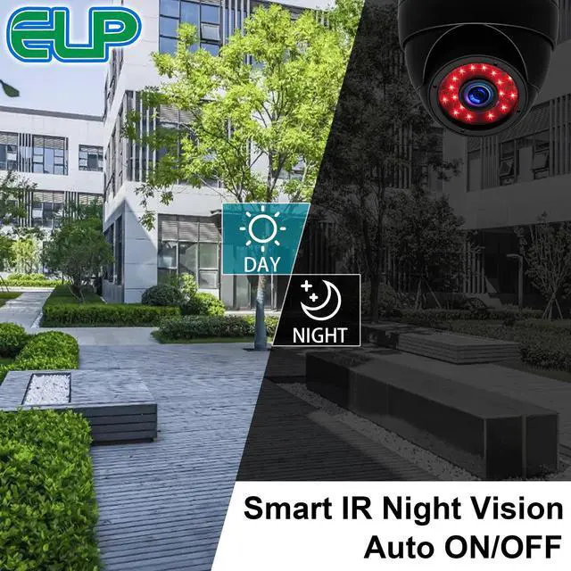 Alt view image 2 of 5 - ELP 3.6mm 1080P Dome Camera with IR LED Night Vision HD Webcam Infrared PC Camera with Metal Case Waterproof Outdoor USB Security Camera CCTV Home Surveillance System 30/60/120fps Auto IR Camera