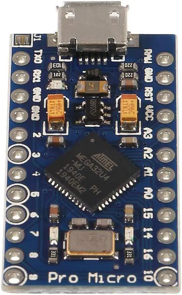 Alt view image 4 of 5 - AITRIP Pro Micro ATmega32U4 5V/16MHz Module Board, Replace with ATmega328 Pro Mini Compatible with Arduino with 2 Row pin Header 10pack