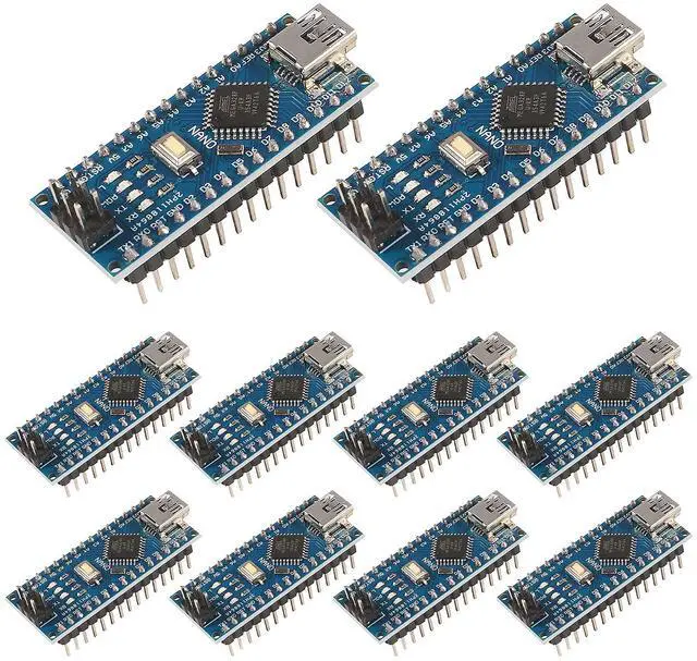 Main image of AITRIP 10PCS for Nano V3.0 ATmega328P Nano Board CH340 5V 16M Microcontroller Board, Compatible with Arduino Electronics Development Board
