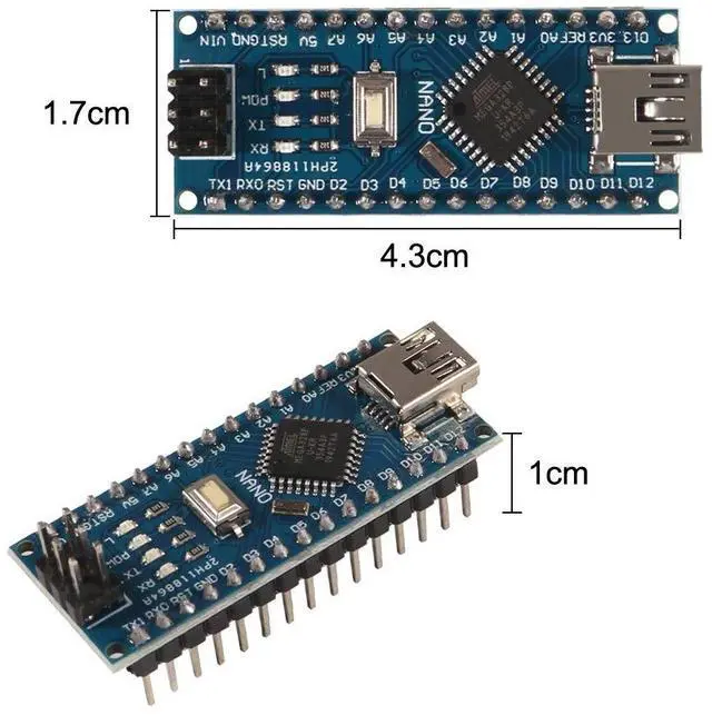 Alt view image 5 of 5 - AITRIP 10PCS for Nano V3.0 ATmega328P Nano Board CH340 5V 16M Microcontroller Board, Compatible with Arduino Electronics Development Board