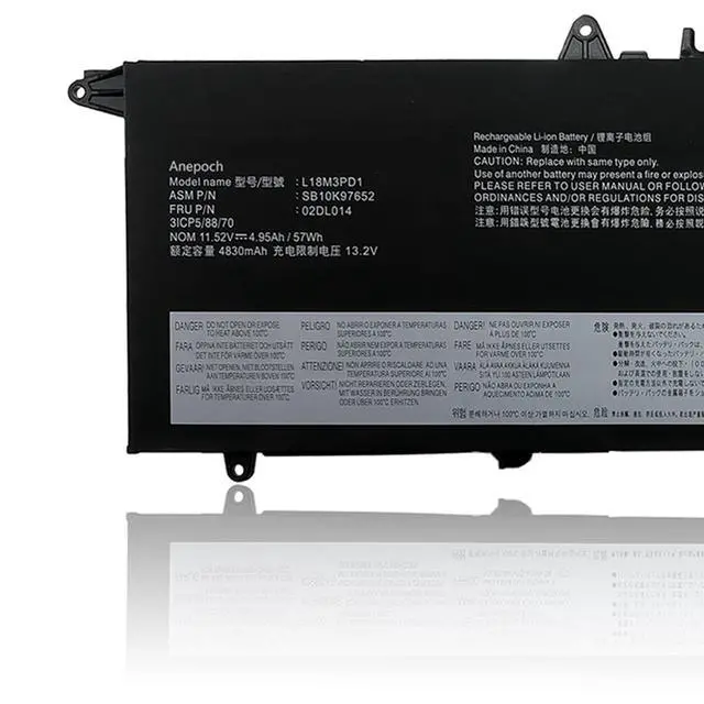 Alt view image 5 of 5 - Anepoch L18M3PD1 02DL014 Laptop Battery Replacement for Lenovo Thinkpad T14S T490S T495S Series 02DL013 02DL015 02DL016 L18L3PD1 L18C3PD1 5B10W13911 L18C3PD2 L18M3PD2 SB10K97651 11.52V 57Wh 4830mAh