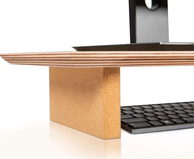 Alt view image 4 of 5 - Leather Desk Pad& Monitor Stand