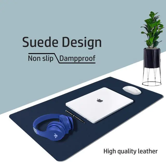 Alt view image 3 of 5 - Leather Desk Pad& Monitor Stand