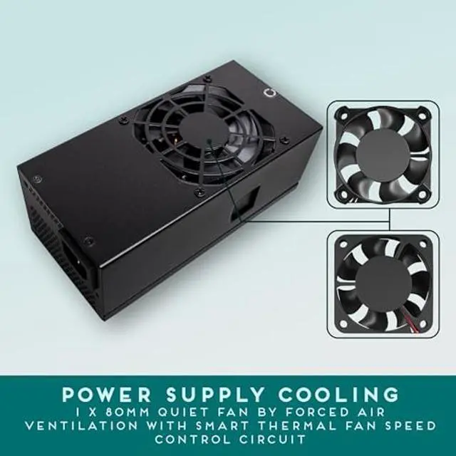 Alt view image 5 of 5 - Apevia TFX-PFC500W TFX 500W Fixed Cables, Full Range Active PFC Computer Power Supply