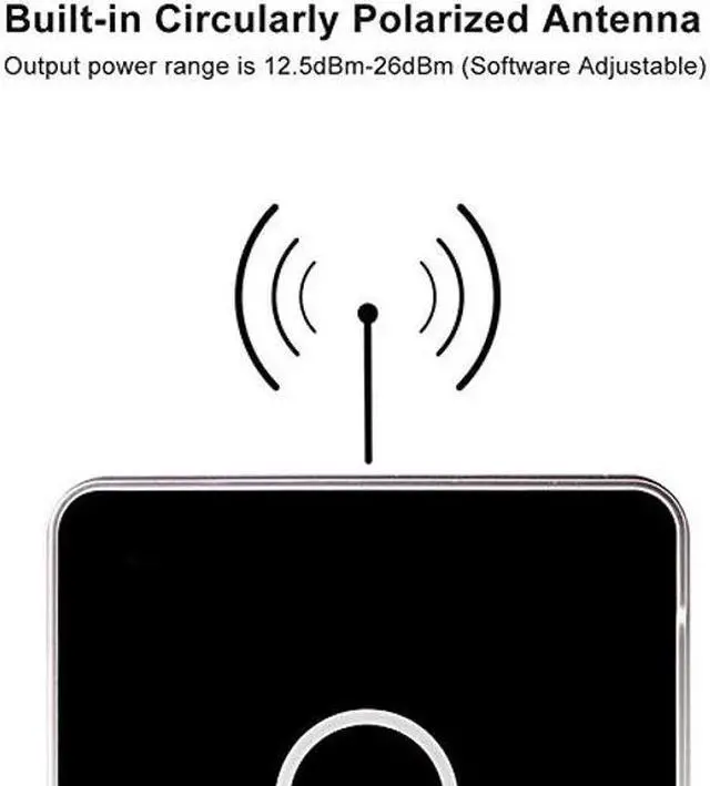 Alt view image 3 of 5 - UHF RFID Card Reader Writer, 915MHZ RFID Reader Writer USB Desktop Reader Writer NonContact Electronic Tag Access Control System Plug and Play