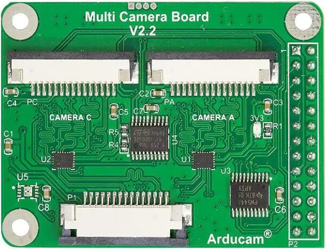 Alt view image 2 of 5 - Arducam Multi Camera Adapter Module V2.2 for Raspberry Pi 4 B/3B+/3/2,