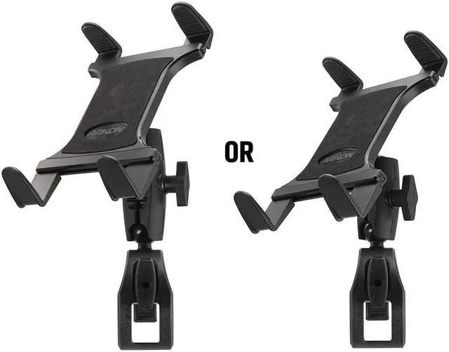 Alt view image 2 of 5 - ARKON Mounts - Tablet Holder with Clamp Mount | Corrosion-Resistant | Tablet Stand w/Sturdy Clamp | Security Knob Feature | Two Adjustable Shafts Included | Fits iPad and Samsung Tablets