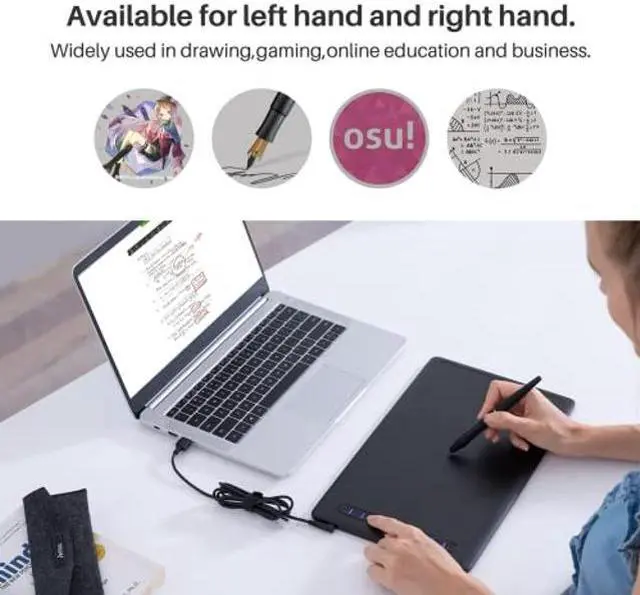 Alt view image 5 of 5 - Artisul M0610 Pro Graphics Drawing Tablet 10x6inch Drawing Tablet with 8192 Levels Pressure Battery-Free Stylus 8 Customized Hot Keys, Digital Art Tablet Compatible with Mac Windows PC and Android