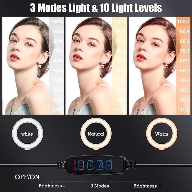 Alt view image 5 of 5 - Asltoy Projector Tripod Stand with Wheels Laptop Tripod Stand Projector Tripod Laptop Stand Floor Stand Live Stream stand Treadmill Stand Music Stand with 6" LED Ring Light for Online Meeting Recordin