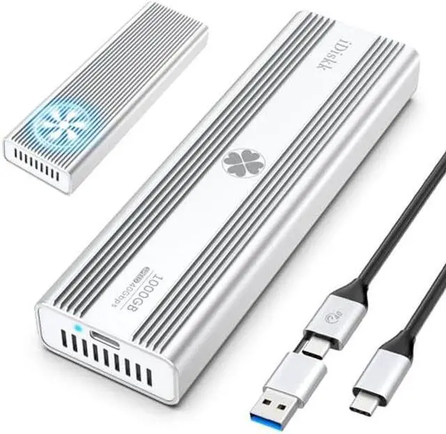 Main image of iDiskk Professional 40Gbps M.2 NVMe SSD Enclosure for M1 M2 Pro/Max,External SSD Aluminum Alloy Enclosure Compatible with Thunderbolt 3/4 USB 3.2/3.1/3.0/Type C,Support Up to 8TB Size 2280 M&B+M-Key