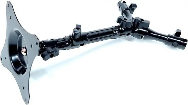 Main image of All Sturdy Aluminum Alloy Metal Short Length Type TV/Monitor headrest Mount Bracket with a Steel Plate That has 75 & 100mm VESA Standard Holes