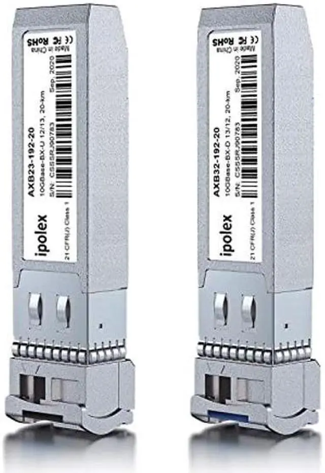 Alt view image 4 of 4 - a Pair of 10GBase-BIDI Transceiver Compatible with Cisco SFP-10G-BXD-I/SFP-10G-BXU-I, 10G SFP+ BiDi 1330nm-TX/1270nm-RX, SMF, up to 20 km, for Cisco, Ubiquiti UniFi, Mikrotik, Netgear,D-Link and More