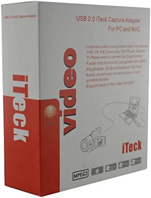 Alt view image 2 of 2 - iTeck EzCap USB 2.0 Audio Video Capture Device Converter for Live Games from Xbox360 Playstation3 PS3 Wii in Color Included 3 RCA Splitters