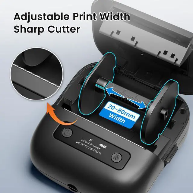 Alt view image 5 of 5 - ItriAce M220 Label Maker, Bluetooth Sticker Printer Support Printing 0.78-3.14 inch, Thermal Printer for Small Business, Home & Office, Label Maker Machine with Tape Compatible with Smartphone and PC