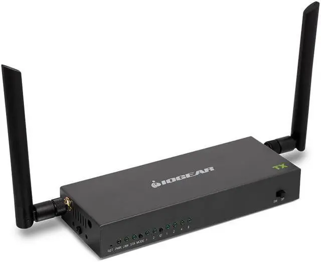 Main image of IOGEAR Long Range Wireless Switch/Splitter Transmitter for GWLRSSKIT4K Kit, HDMI UHD 4K@60Hz Support, Up to 600 ft/182 m with IR, RS-232 and Keyboard Mouse Extender, Transmitter only (GWLRSSKIT4KTX)